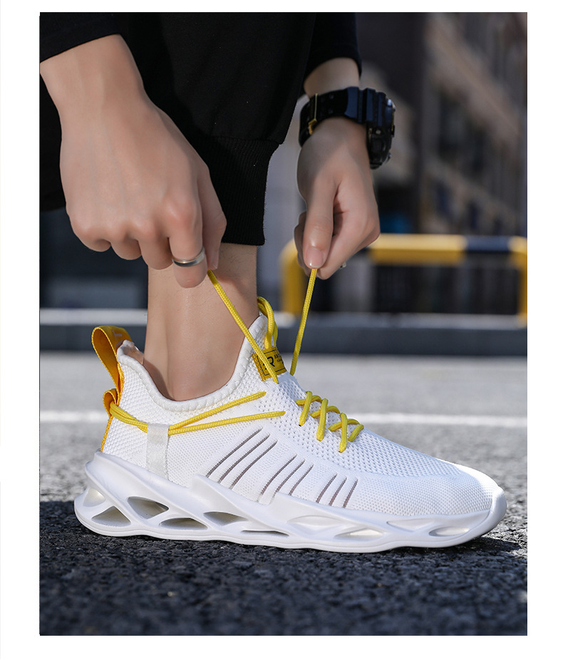 Scarpe da lavoro da uomo Scarpe da ginnastica comode Scarpe casual Flyknit traspiranti estive_voghion.com