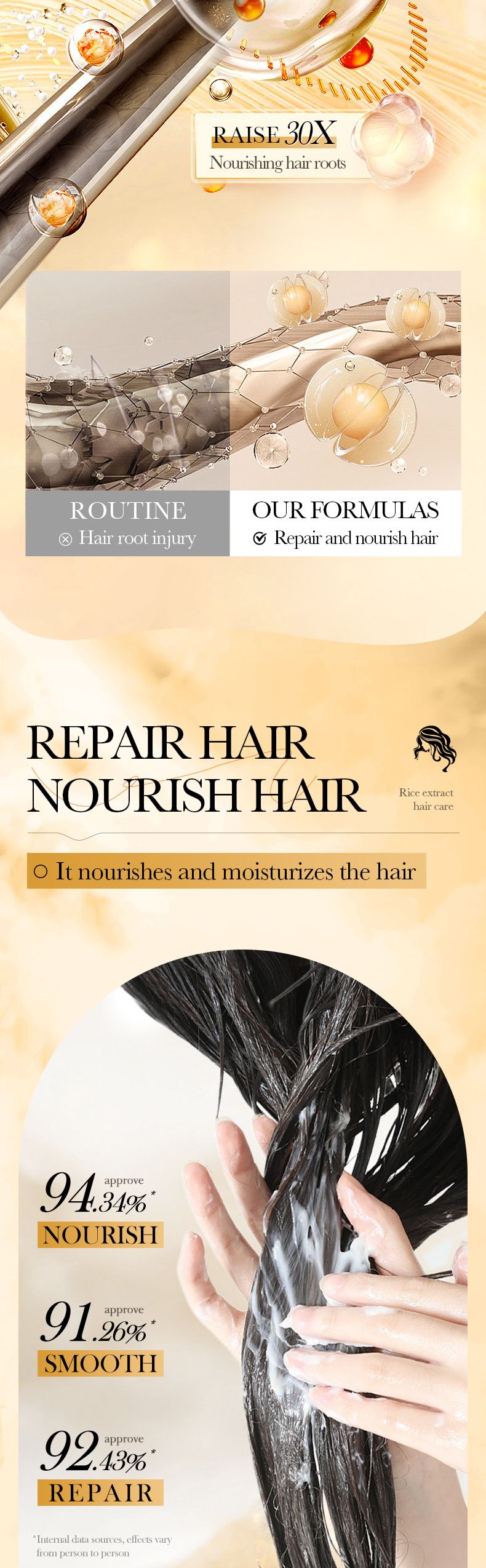 Haarmaske aus englischem Reisbrei 400 g BIOAOUA Glatter und flauschiger Conditioner_voghion.com