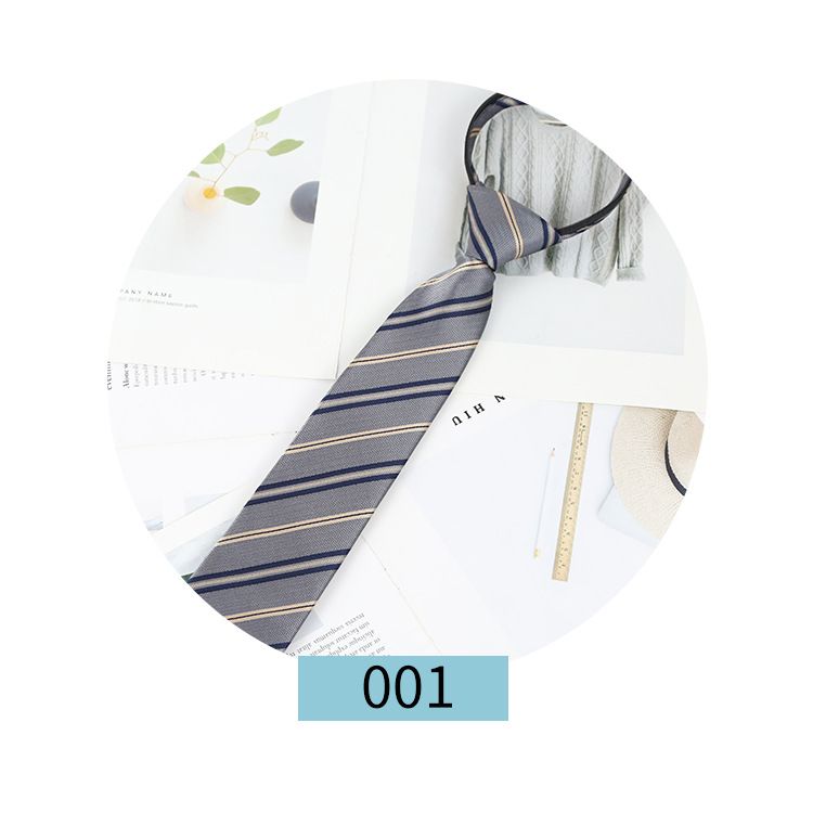 Cravatta giapponese JK/DK a righe in stile college per studenti, senza lacci, all'ingrosso_voghion.com