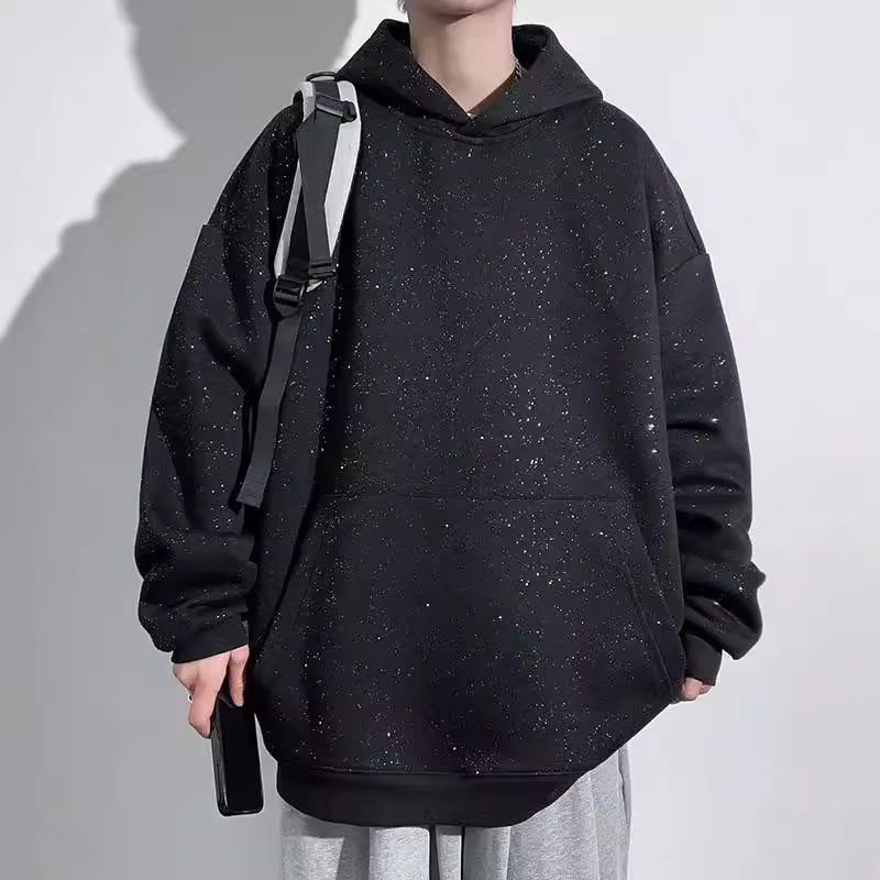 Nuova felpa con cappuccio da uomo con cielo stellato personalizzato sottile primaverile e autunnale, giacca casual larga con cappuccio_voghion.com