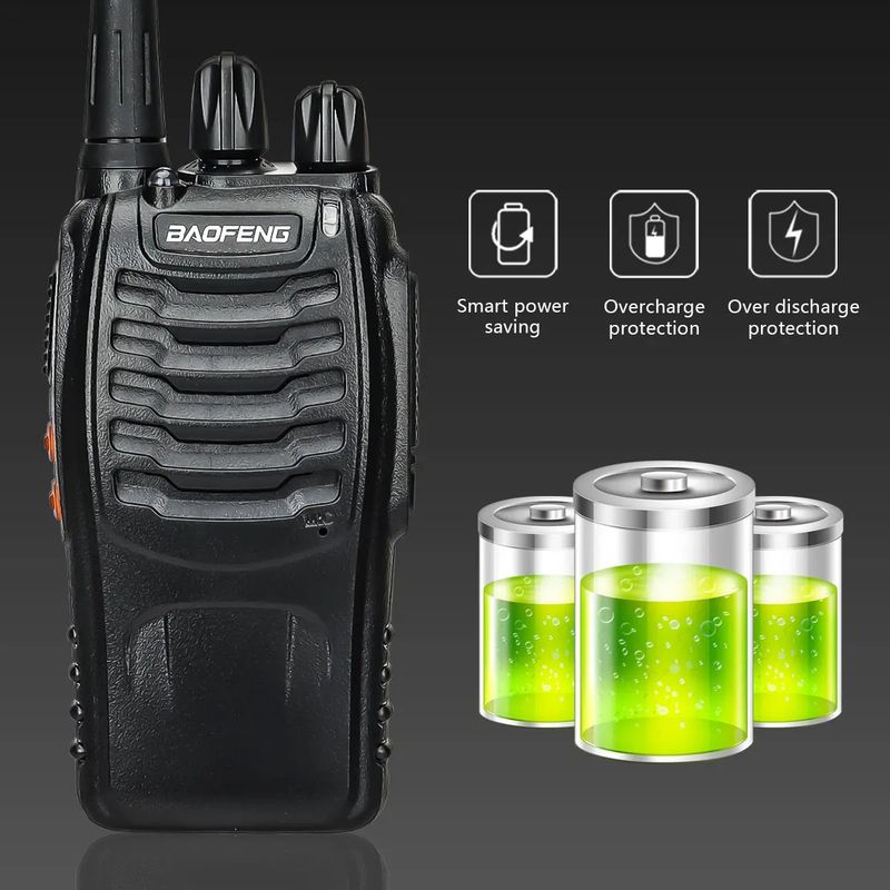 Baofeng 888S Walkie-talkie BF-888S Amateur Two Way Radio UHF400-470MHz 16 Channel 2pcs Optional Headset USB Charger_voghion.com