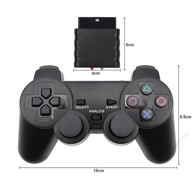 Bezvadu kontrolieris Sony Playstation 2 Gamepad Dual Vibration Shock priekš PS2/PS1 Joypad Kursorsvira Controle USB PC spēļu konsole_voghion.com
