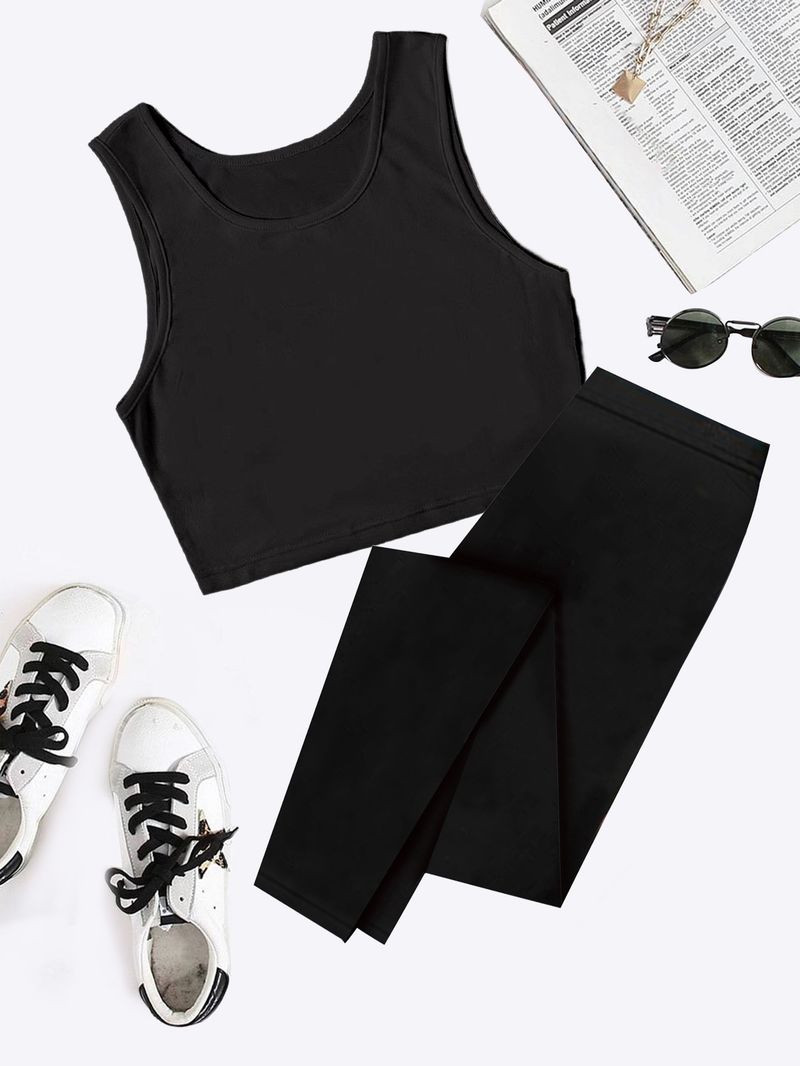 Completo moda completo leggings gilet piccolo_voghion.com