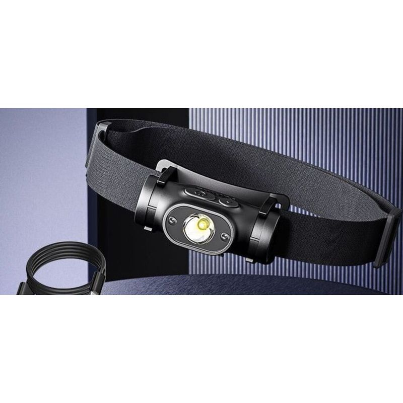 Mini-Induktions-Stirnlampe mit LED-Technologie, hohe Helligkeit, ultraleicht, wiederaufladbar, ideal für Camping, Nachtangeln, Wandern und Bergbau_voghion.com