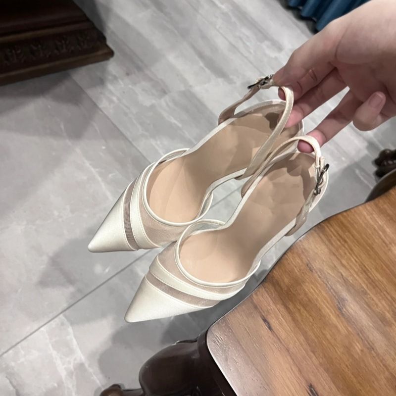 Neue elegante Sandalen mit spitzer Zehenpartie und hohem Absatz für den Frühling, französischer feiner Absatz, bequeme Sandalen mit geschlossener Zehenpartie, modisch, raffiniert, vielseitig, leicht_voghion.com