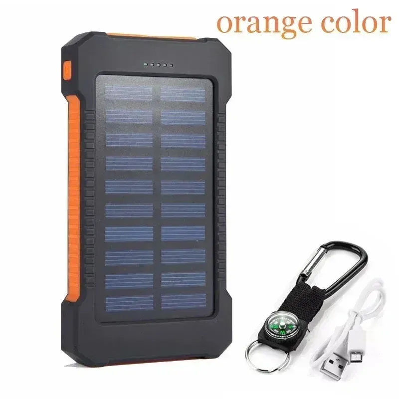 200000 MAh Portable Solar Power Bank External Battery Fast Charging Waterproof With SOS Flashlight Powerbank For Xiaomi_voghion.com