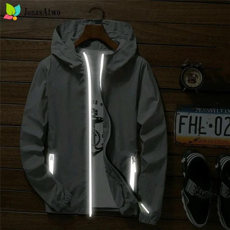 Pánská nepromokavá větrovka, mikina s kapucí na zip, rychleschnoucí, velikost S-4XL_voghion.com