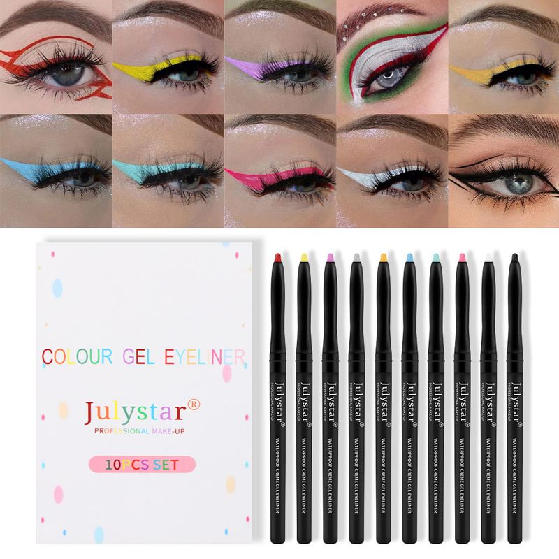 Julystar color gel waterproof and oil proof pen durable eyeliner_voghion.com
