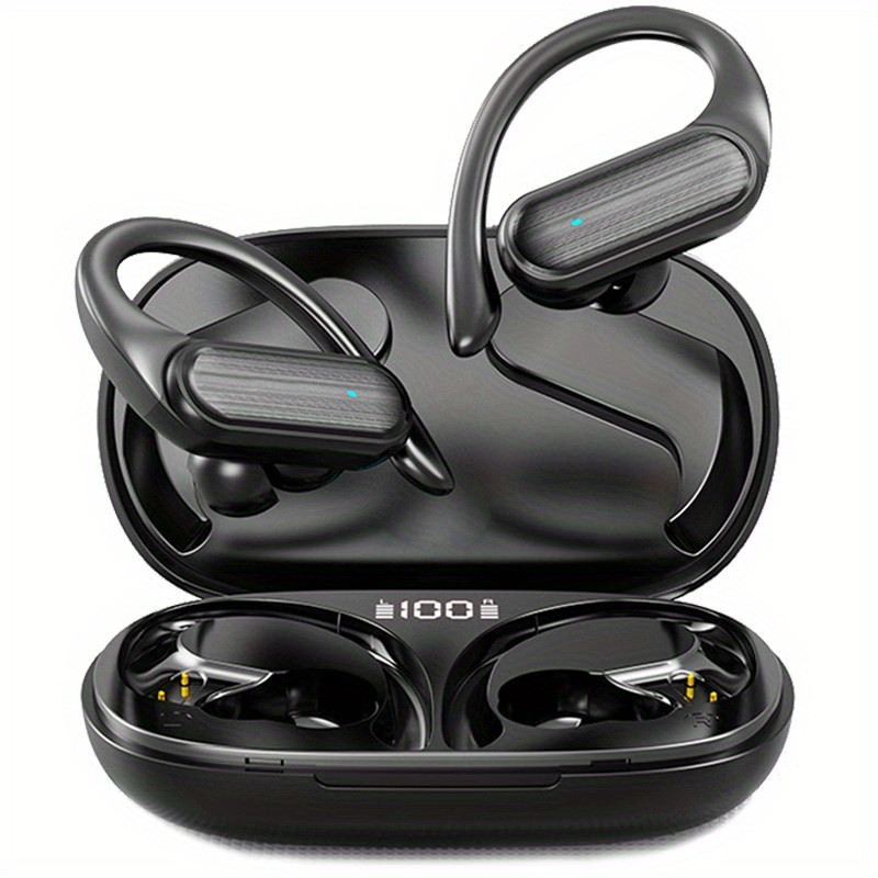 Bezdrátová sluchátka do uší, sportovní sluchátka s digitálním LED displejem, nabíjecí pouzdro, stereo sluchátka s mikrofonem pro telefon, počítač, notebook, sport_voghion.com