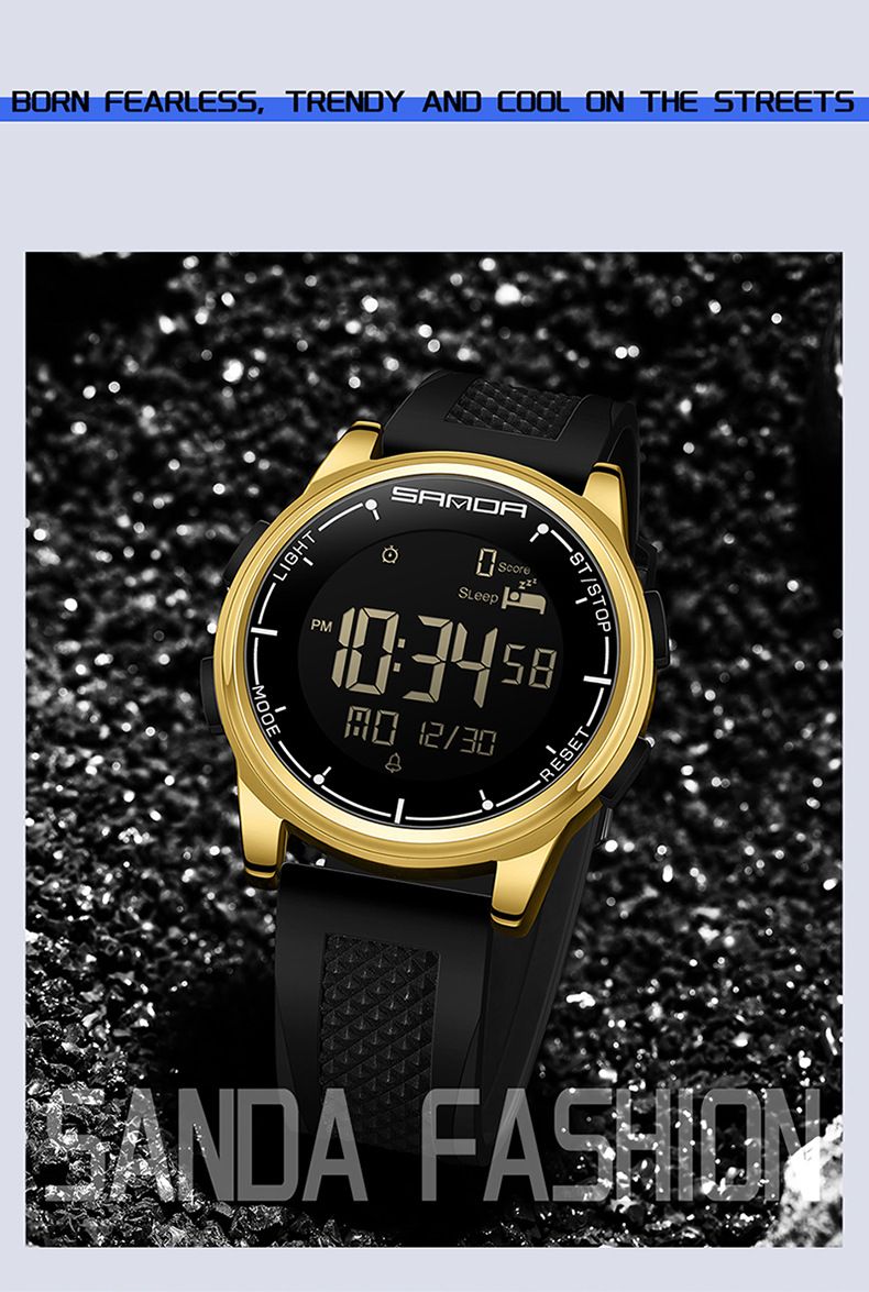 Multifunktionale digitale Sportuhr mit Schlaf-Tracking, Schrittzähler, Kalorienzähler, wasserdichtes Design, multifunktionale elektronische Uhr_voghion.com