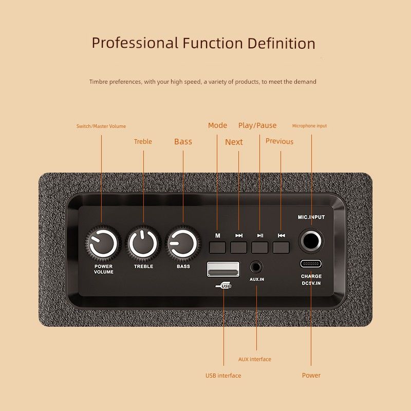 Altoparlante Bluetooth ufficiale Shanshui, piccolo altoparlante audio wireless portatile da esterno, per cantare a casa, con microfono_voghion.com