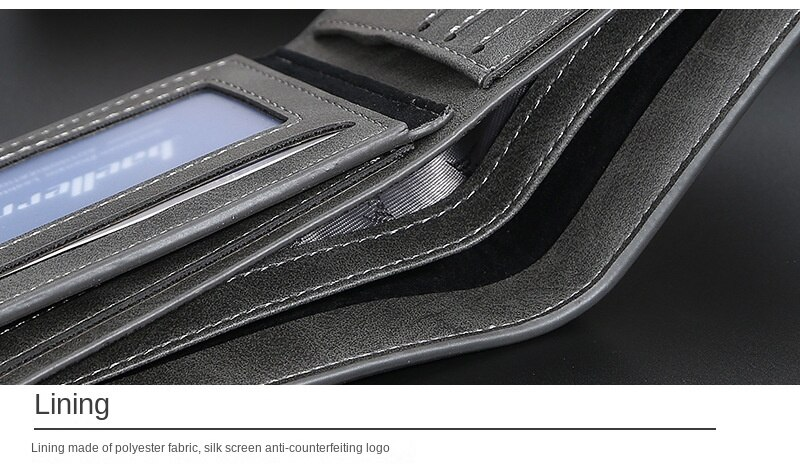 Portafoglio corto da uomo Baellerry Portamonete in pelle PU multi-card di alta qualità Porta carte di credito orizzontale alla moda_voghion.com