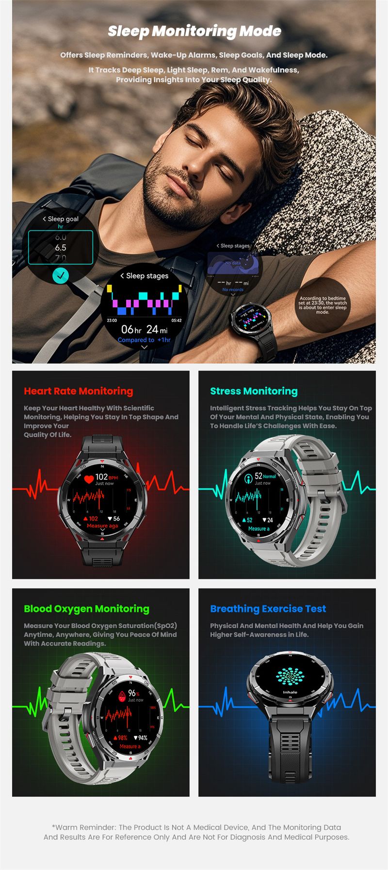 Montre connectée professionnelle pour le sport, boussole, GPS, écran AMOLED 1,43", Bluetooth, appels, étanche 10 ATM, nouveau_voghion.com