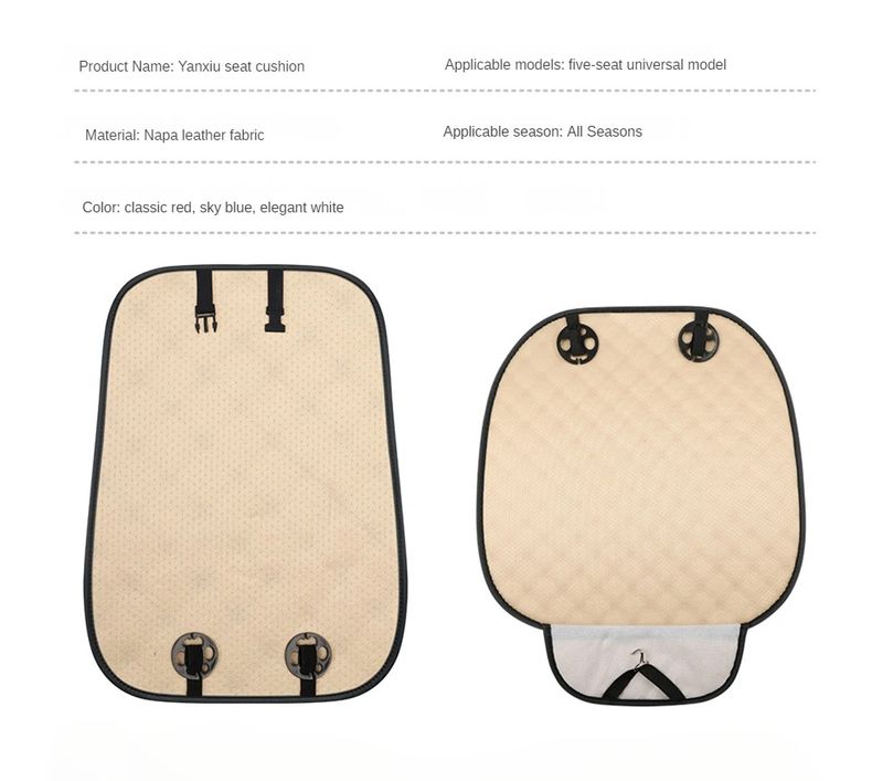 Kcimo Universal Pu Leder Auto Abdeckung Zurück Weiche Minimalismus Sitzkissen Stuhl Teppich Pad Auto Zubehör_voghion.com