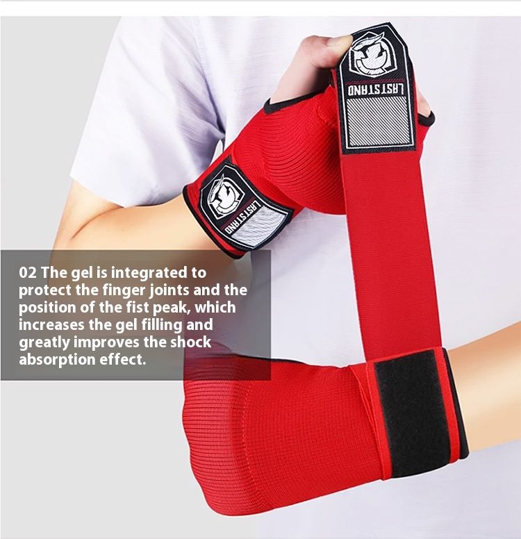 Gelhandschoenen, boksschoenen met halve vingers, luie mannen snel met de hand omwikkelde beschermende handdoek, Sanda boksbandage, taekwondo voor mannen en vrouwen_voghion.com