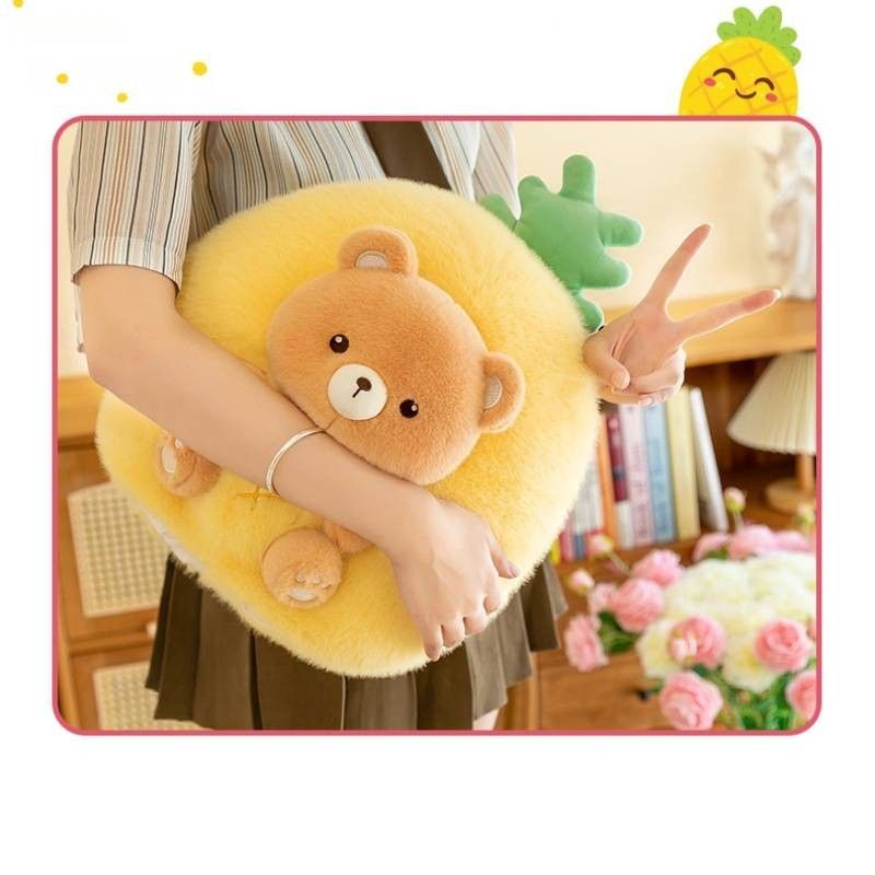 Adorabile peluche a forma di maialino anguria, simpatico cuscino di peluche per adulti e bambini_voghion.com