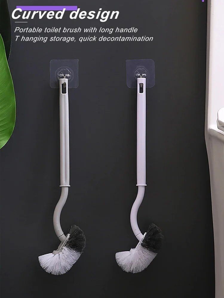 Scopino per WC con manico lungo; Scopino per WC; Pulizia WC a parete; Pulizia WC senza angoli morti_voghion.com