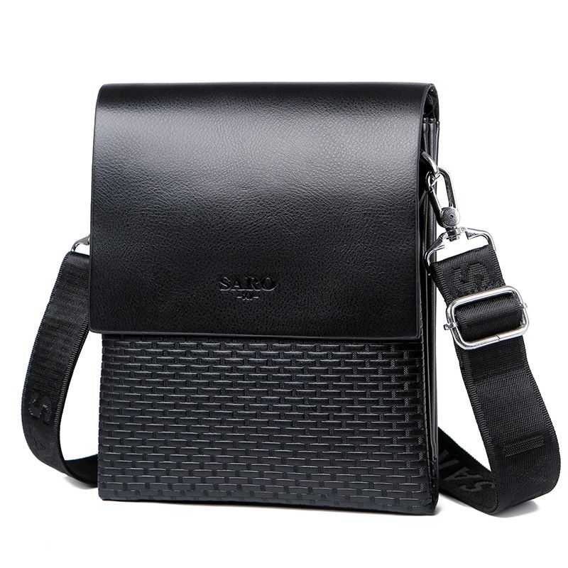 505 Borsa a tracolla piccola casual da uomo, a spalla singola, in PU a doppio strato_voghion.com
