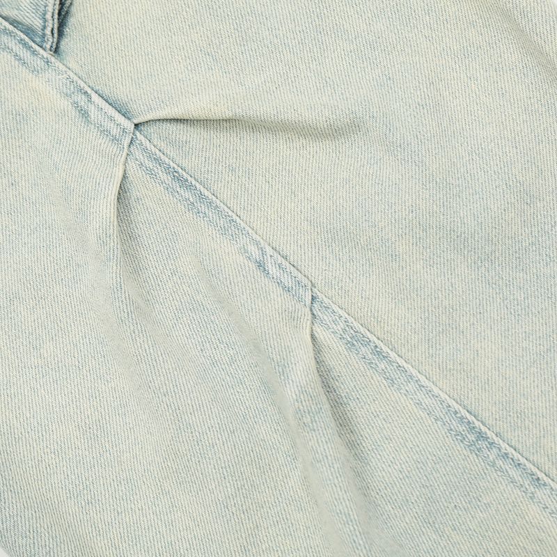 Pantaloni cargo larghi e stropicciati da uomo, in denim lavato vintage, di marca alla moda, di alta qualità, con gamba larga e stropicciata_voghion.com
