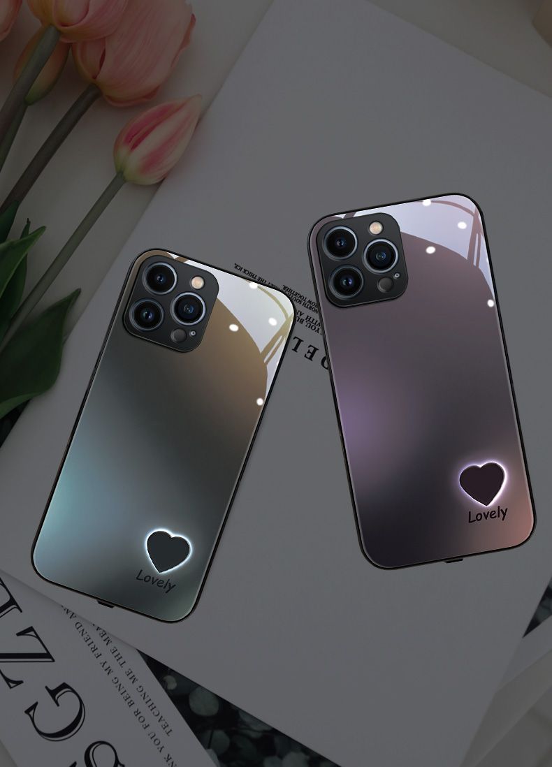 Paar Liebe Geeignet iPhone 14/13/12/11 Handyhülle XR Leuchtend XS Dunkelviolett 78p Einfach_voghion.com