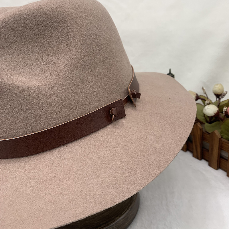 Ullull Panama snygg herrjazzhatt höstvinterhatt med upp-och-nervänd brätte_voghion.com
