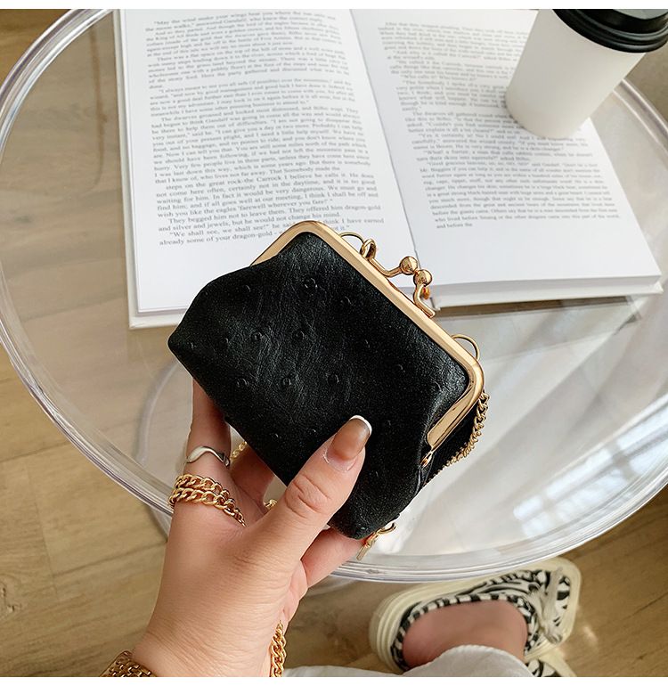 Torebka damska na jedno ramię, wzór strusia, mała torebka typu crossbody, tekstura popularna_voghion.com