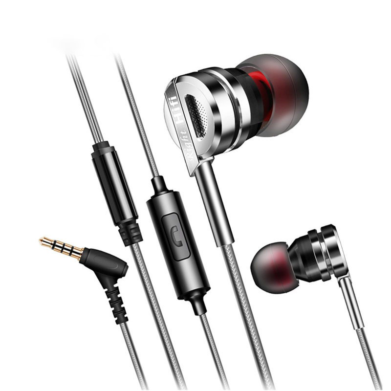 QKZ DM9 Metal Heavy Bass Music Headset In-Ear Wired Phone Earphones with Mic_voghion.com