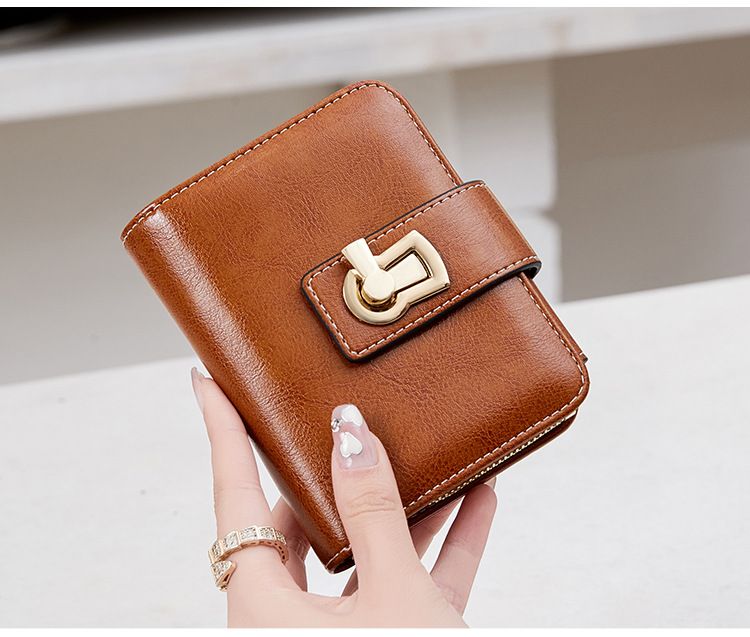Women's Wallet & Men's Wallet Rfid Anti-theft Brush Ladies Wallet Zipper Wallet Coin Purse Lock Short Wallet_voghion.com