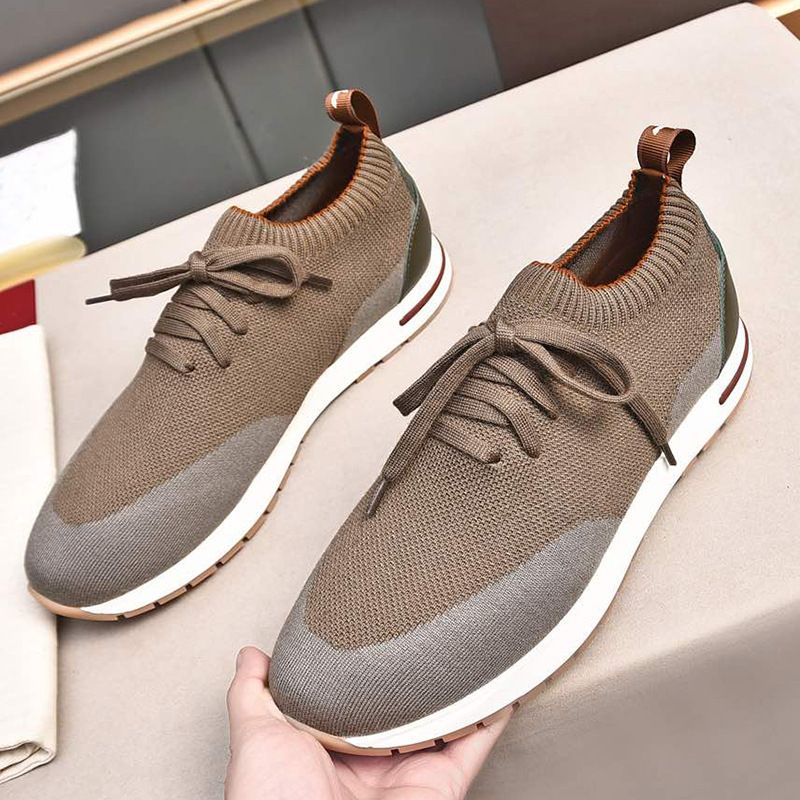 Men's 2025 Spring Summer New Sock Flat Lace-Up Knitted Breathable Sports Versatile Running Shoes For Men_voghion.com