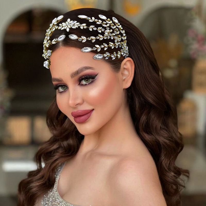 Vrouwen sieraden bruids hoofdband hoofdband handgemaakte strass haarstuk pers hoofdband bruiloft haaraccessoires_voghion.com