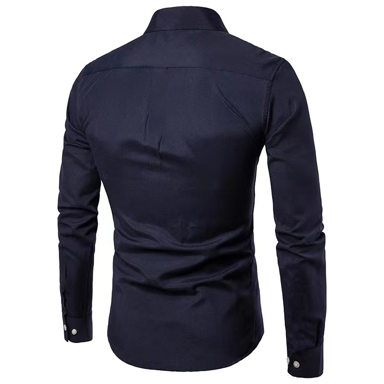 Nuova camicia a maniche lunghe Oxford Spinning Edizione coreana Non stirabile Slim Fit Tinta unita Abbigliamento casual da uomo per il centro_voghion.com