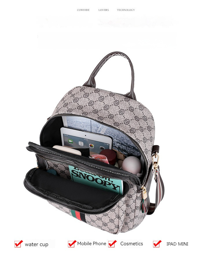 Men's and Women's Fashion Backpack Travel Bag Backpack Printed Large Capacity Bag Suitable for Business, Work, Travel, and Leisure_voghion.com