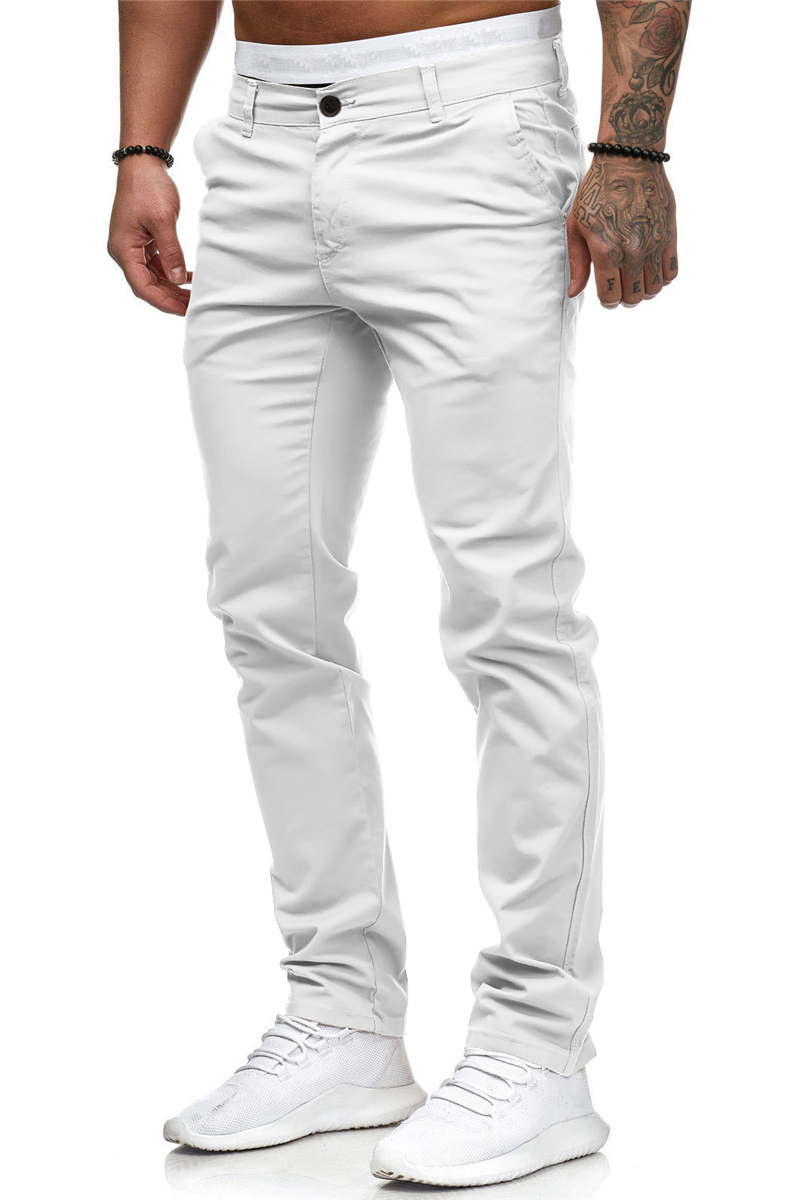 Pure Color Men's Casual Trousers Slim Fit Pants For Men Cargo Pants Clothing Style Long Trousers And Versatile 2023 Pant_voghion.com
