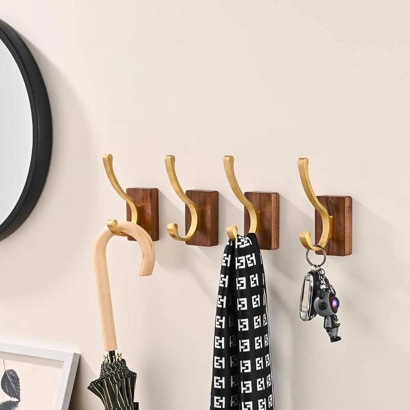 Fabrikant Walnoot Enkele Haak Kledinghaak Keuken Badkamer Punch Free Muur Gemonteerd Massief Houten Sleuteldeur Achter De Kapstok_voghion.com