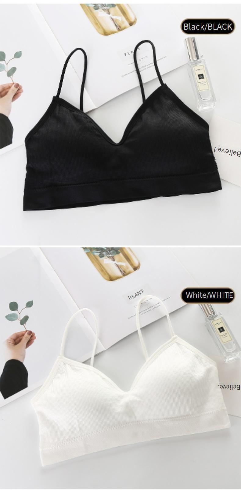 Damen Dessous Bär Schöner Rücken Eingewickeltes Brustrohr Mädchen High School Student Kein Stahlring Bottoming BH Camisole Weste Unterwäsche Damen_voghion.com