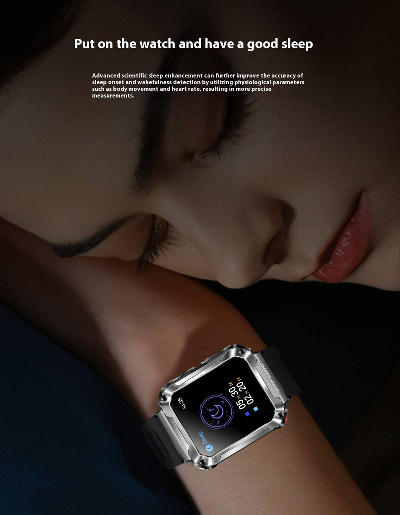 Smartwatch met bloeddruk-, hartslag- en SpO2-meter, TWS Bluetooth-oortelefoons, 2-in-1 fitnesstracker voor Android, IPX5 waterdicht_voghion.com