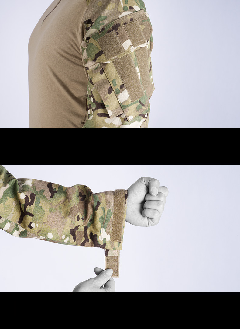 Atmungsaktives, elastisches, verschleißfestes Outdoor-Taktikanzug-Set für Herrenbekleidung – atmungsaktive, dehnbare Camouflage-Uniform für Outdoor-Training und Kampf_voghion.com