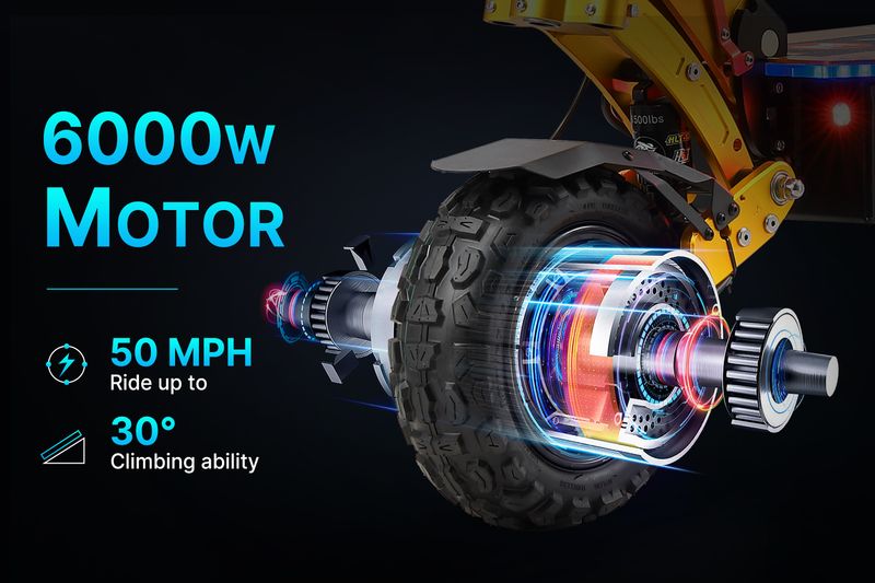 YUME X11+ All-Terrain Electric Scooter 3000W*2 Dual Motors 60V 27Ah Battery_voghion.com