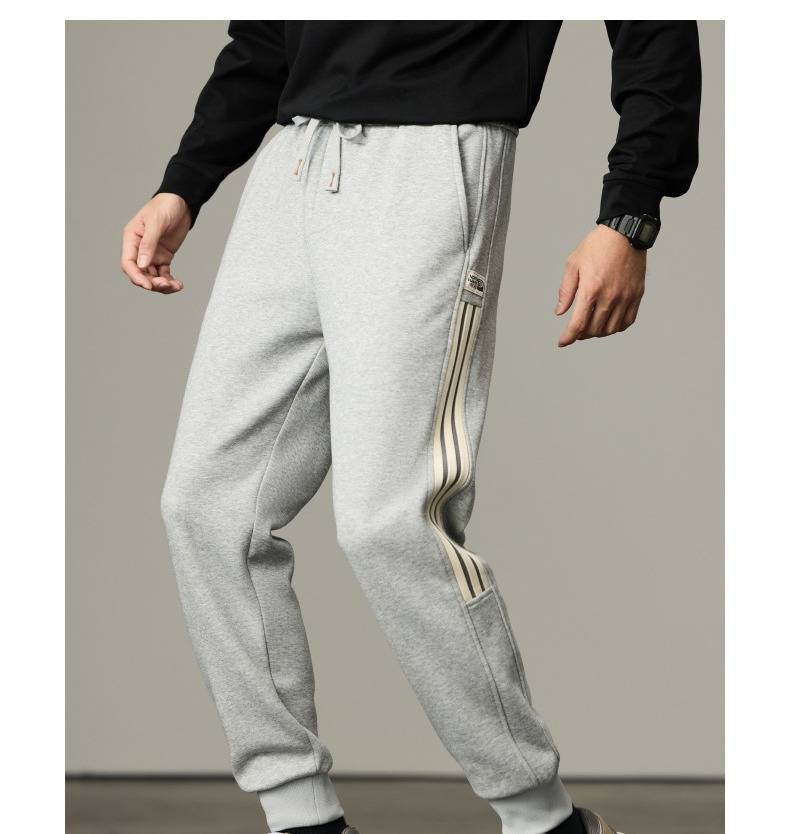 Men's Casual Jogger Pants With Elastic Waist & Striped Design - Slim Fit Stretch Sweatpants For Autumn Streetwear_voghion.com