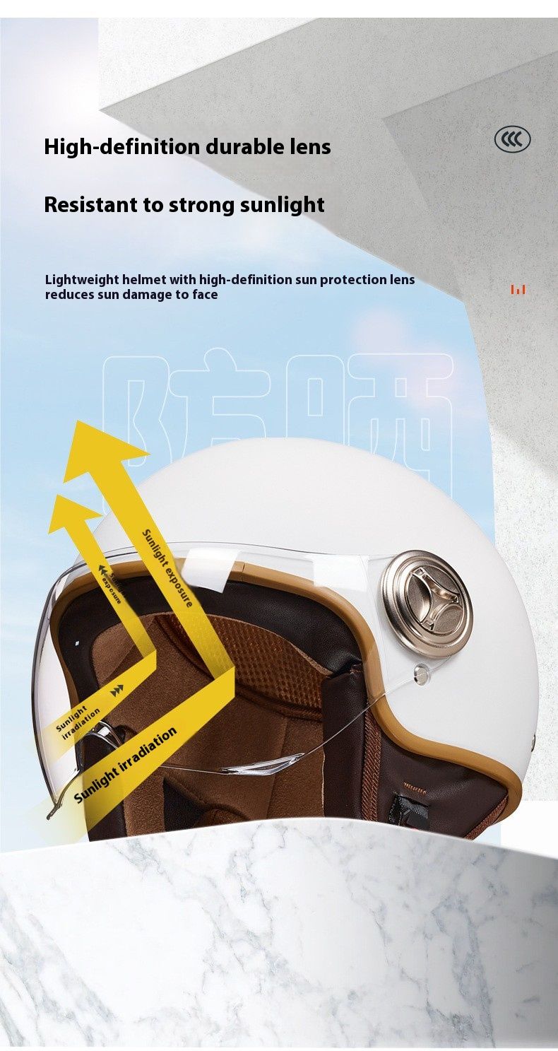 Bluetooth ve Kedi Kulaklı Tasarıma Sahip 3/4 Motosiklet Kaskı - Hafif ABS Kabuk, 3C Sertifikalı, Şeffaf Vizör (Üniseks Yetişkin)_voghion.com