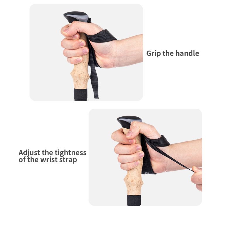 Trekking Poles 2pcs Carbon Fiber Collapsible Telescopic Sticks Lightweight Walking Hiking Stick Climbing Stick_voghion.com
