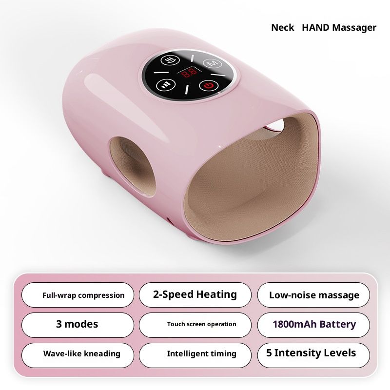 Massaggiatore elettrico per le mani con termoterapia - Massaggio a pressione d'aria e shiatsu per alleviare il dolore alle articolazioni delle dita, USB portatile_voghion.com