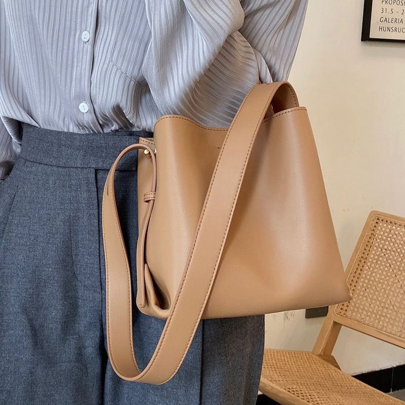 Borsa a tracolla versatile in morbida pelle con secchiello di nicchia, 2025, nuova borsa a mano da donna, borsa casual_voghion.com