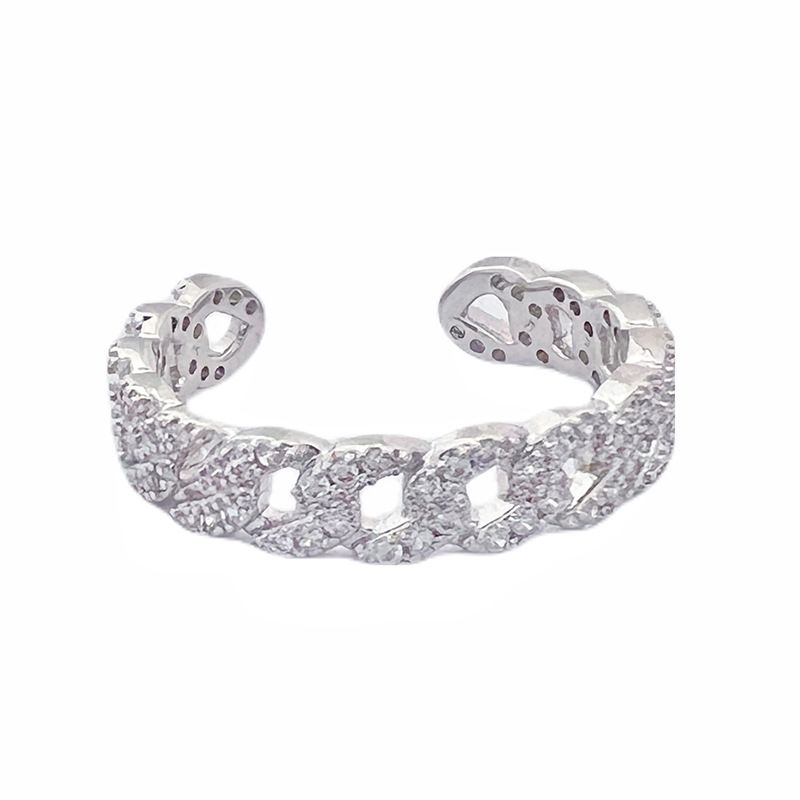 New Cuban Chain Inlaid Zircon Full Diamond Open End With Liht Luxury Hih Quality, Small And Medium Desin, Stacked_voghion.com