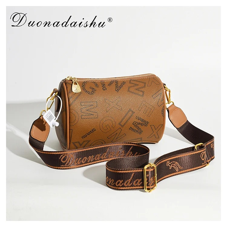 Neuer heißer Modetrend: Vielseitige, weiche Kissentasche mit Zylinderdruck für Damen mit einer Schultertasche und einer Umhängetasche_voghion.com