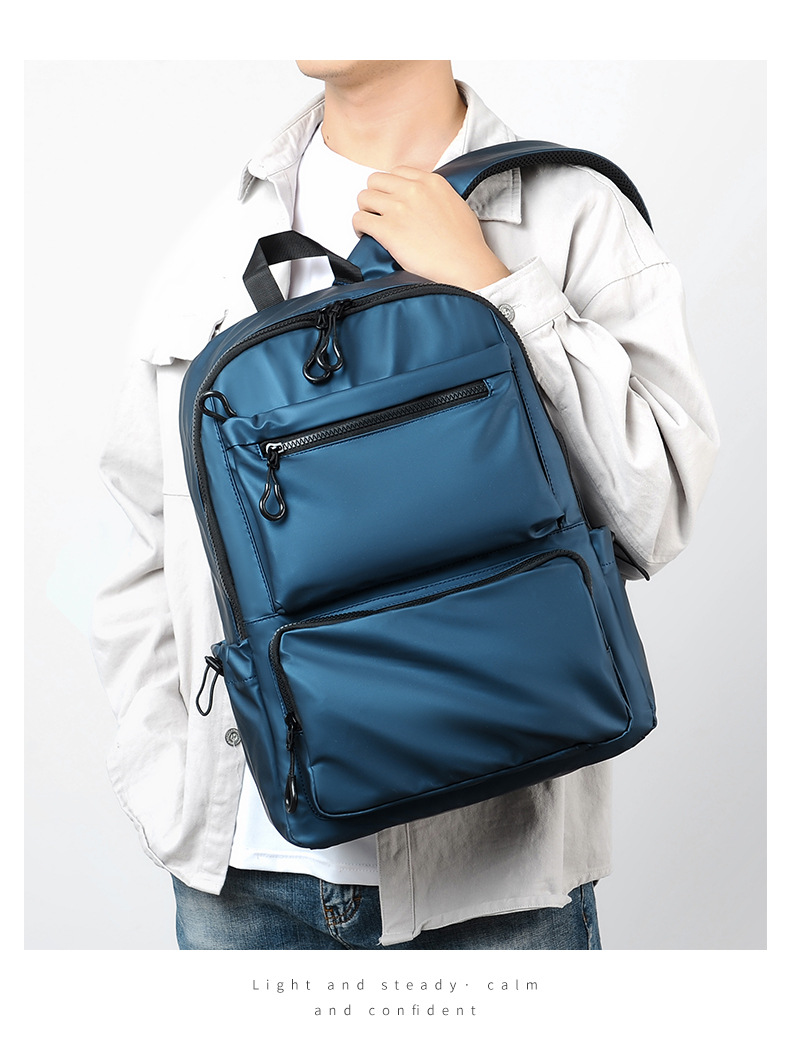 Men's backpack, simple high-capacity travel, casual, computer backpack, fashionable trend, student backpack_voghion.com