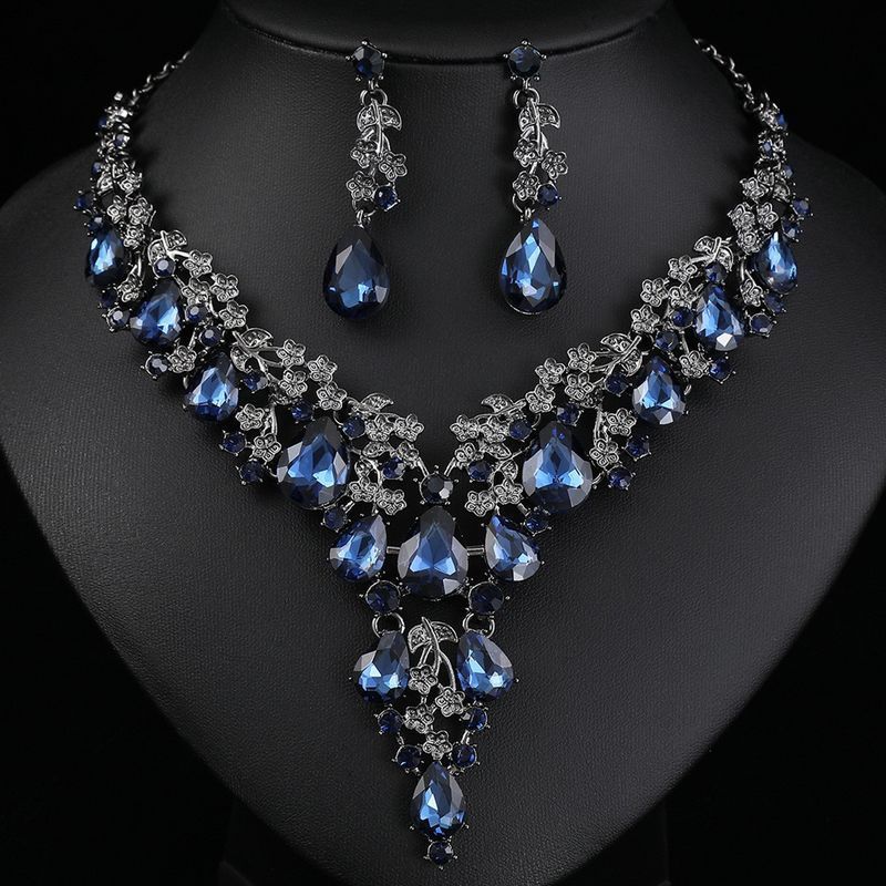 Nuova collana esagerata della sposa, orecchini da banchetto, set alla moda, abito, accessori da sposa, gioielli_voghion.com