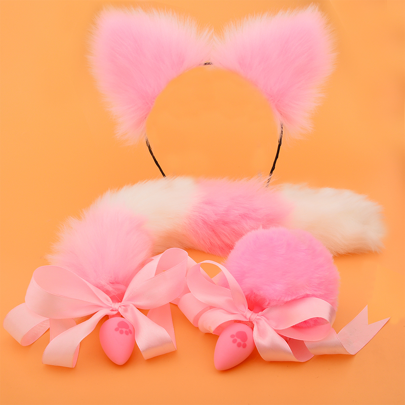 Fox Sex Toys Coda Butt Plug in metallo con kit forcina Plug anale Massaggiatore prostatico Butt Plug per coppia Cospl_voghion.com