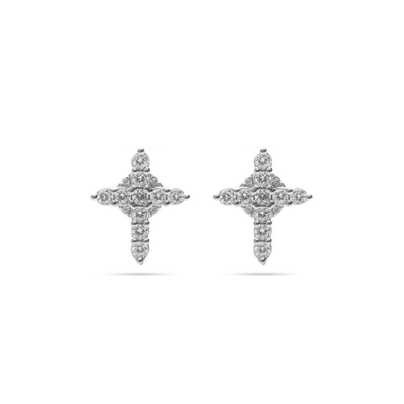 White & Gray Zircon Magnetic Clip-On Earrings – Hip Hop Style Inspired By Neymar & Ronaldo, No Piercing Required_voghion.com