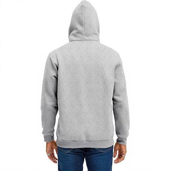 Herrenbekleidung Schweres Fleece-Kapuzenpullover - Warmer Winterpullover mit Kängurutasche, lässige, lockere Passform für Outdoor und Streetwear_voghion.com